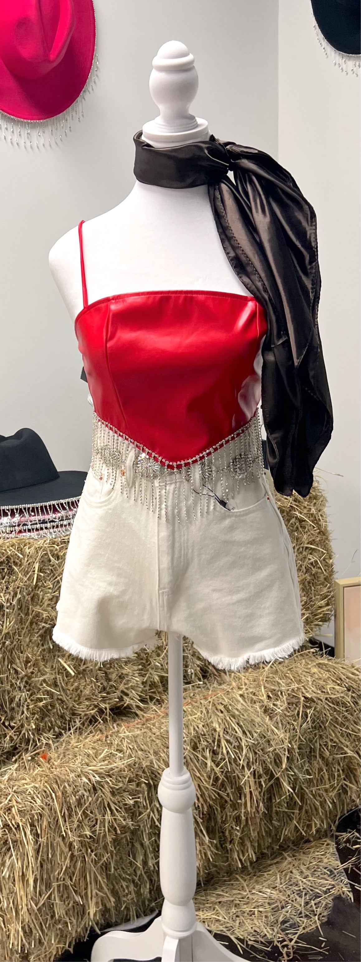 Cherry Rhinestone Crop top